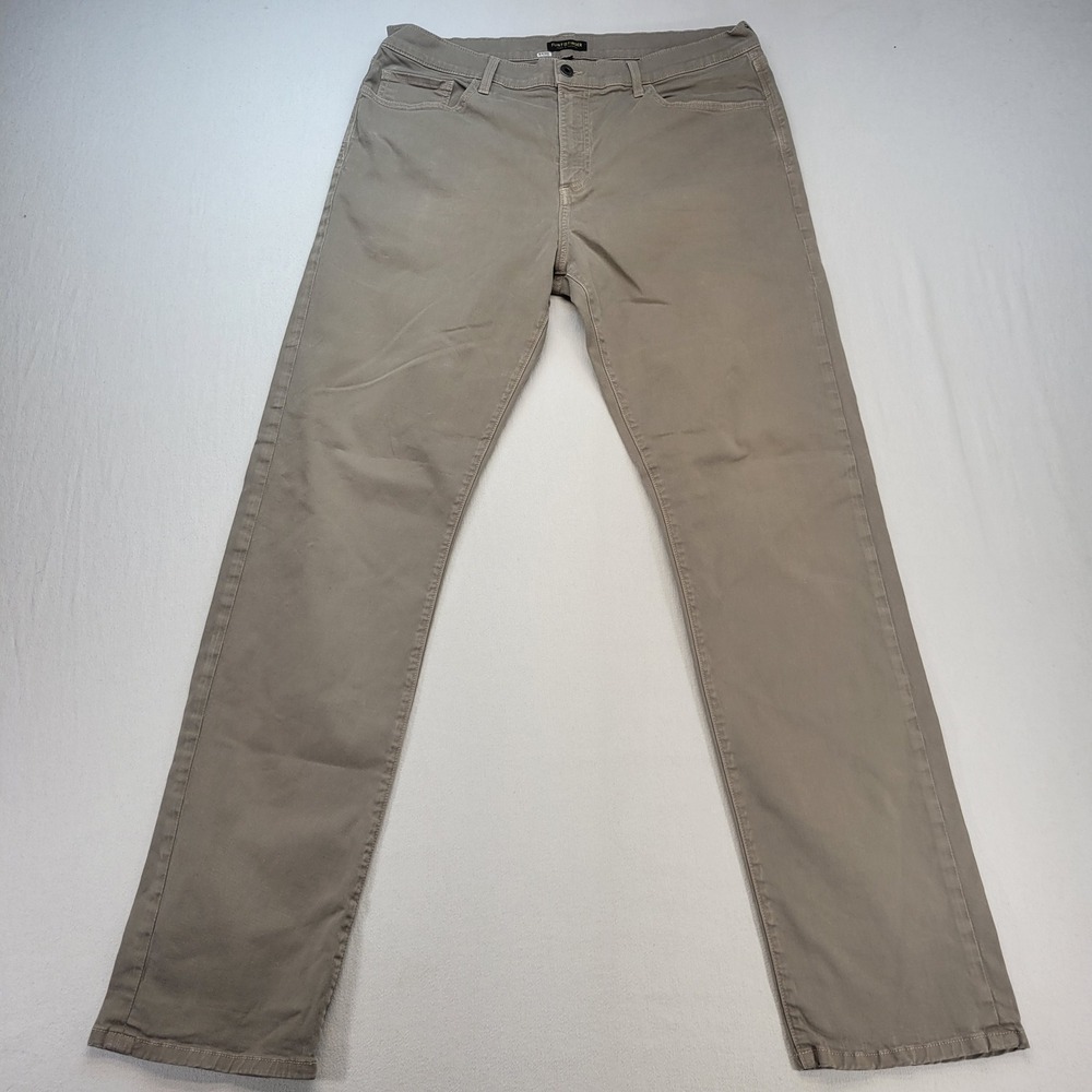 Flint and Tinder Jeans Mens 36x33 Khaki Tan Straight Fit Made in USA
